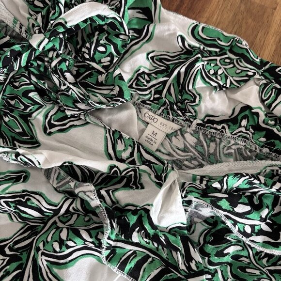 Cato Women’s Cold Shoulder Tropical Blouse Top Women’s Medium Resort Beachy NWT - Picture 10 of 15